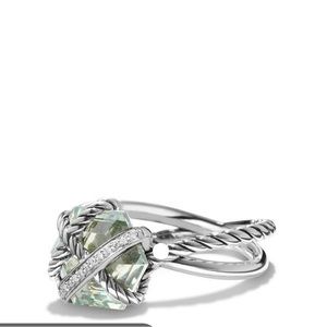 David Yurman Cable Wrap Ring with Gemstones & Diamonds AUTHENTIC never worn